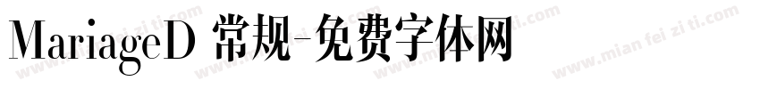 MariageD 常规字体转换